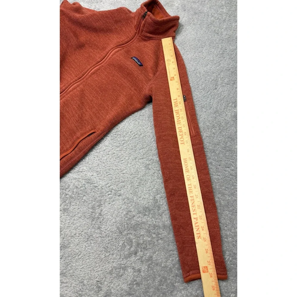 Patagonia Jacket Womens Medium Orange Fleece Full Zip Outdoor Better Sweater